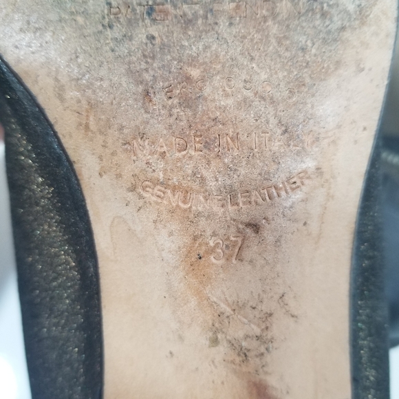 Anyi Lu Cate Metallic Flecked Leather Cap Toe Flat - Picture 8 of 8